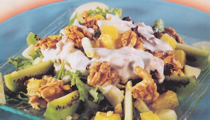 Ensalada de nueces y fruta - irecetasfaciles