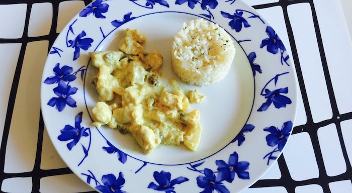 Pechugas de pollo al curry y piña-irecetasfaciles