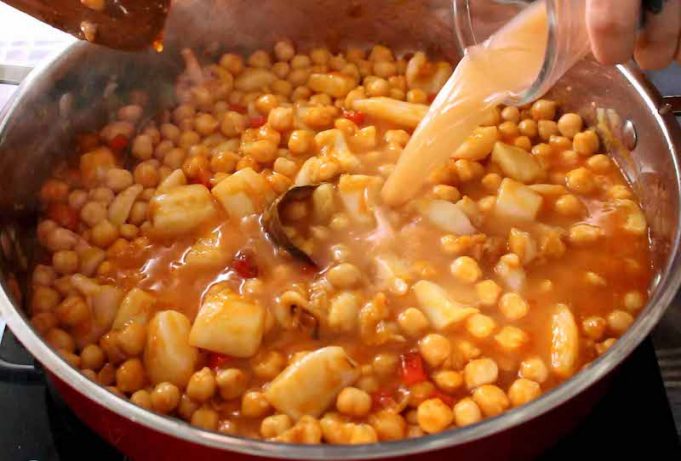 garbanzos con sepia