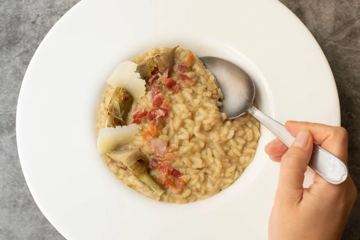 Risotto Alcachofas y Panceta: Receta Irresistible